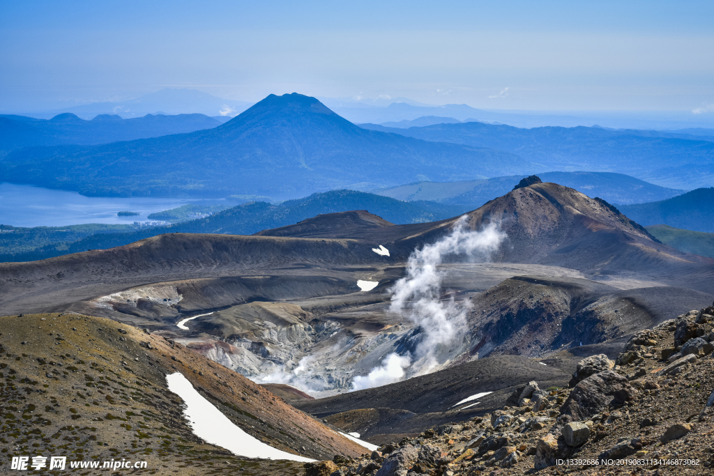 火山 蒸汽 地热 山脉 日本