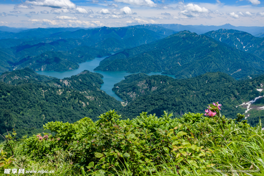 山川 云海 河道 蓝天