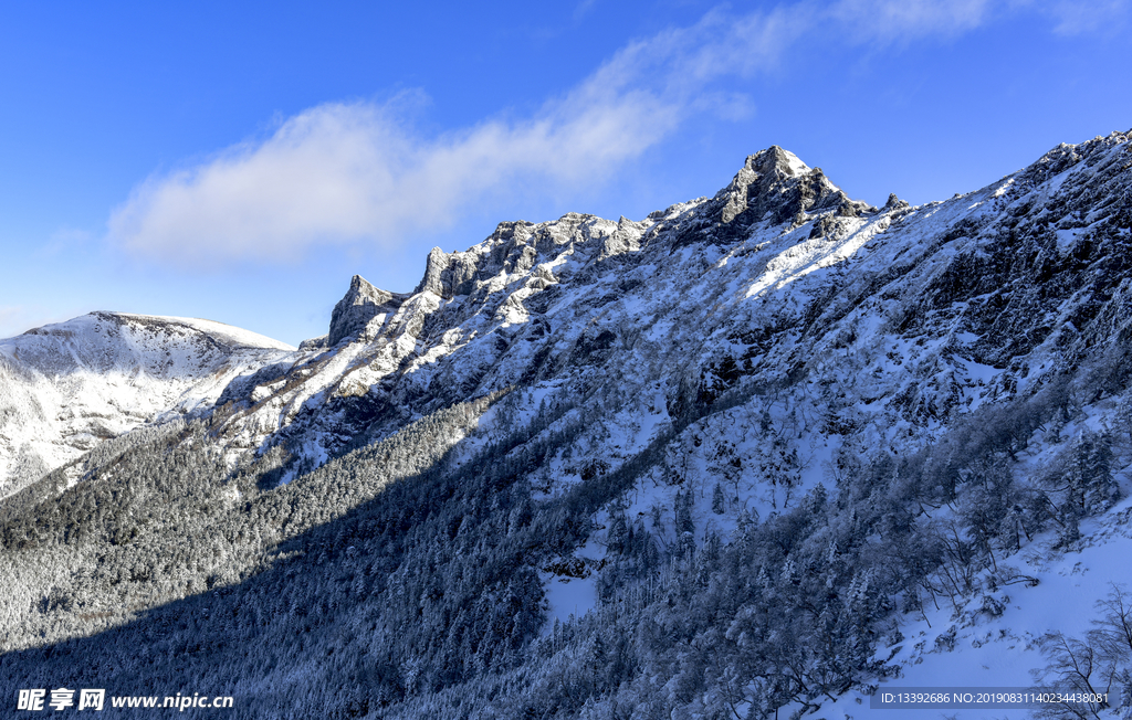 雪峰 山脉 积雪 山顶