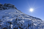 雪峰 山脉 积雪 山顶 阳光