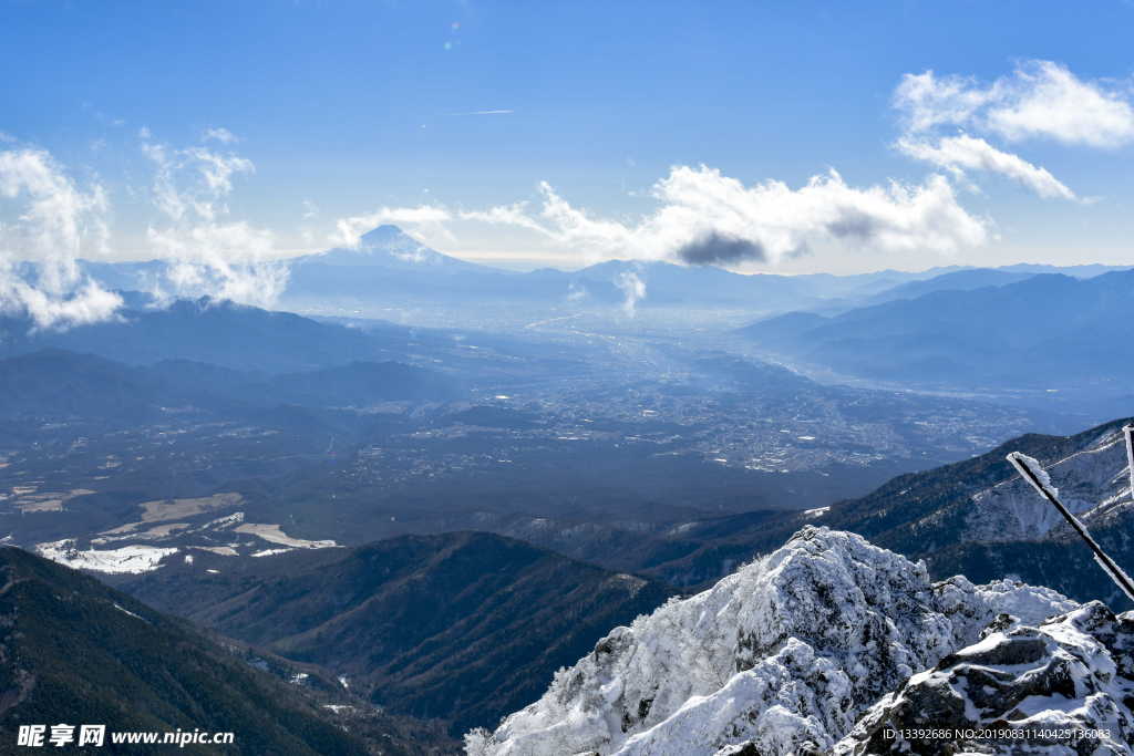 雪峰 山脉 积雪 山顶