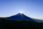太阳 光线 富士山