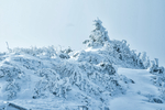 冬日 山顶 积雪