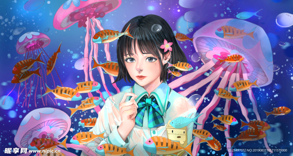 精品动漫壁纸卡通手绘插画