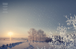 唯美冬季雪景背景