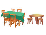 2款餐桌椅子不同形状不同款式