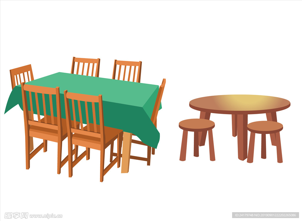 2款餐桌椅子不同形状不同款式
