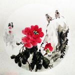 国画小品写意画牡丹刘丁瑞作品