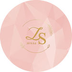 粉色背景婚礼logo