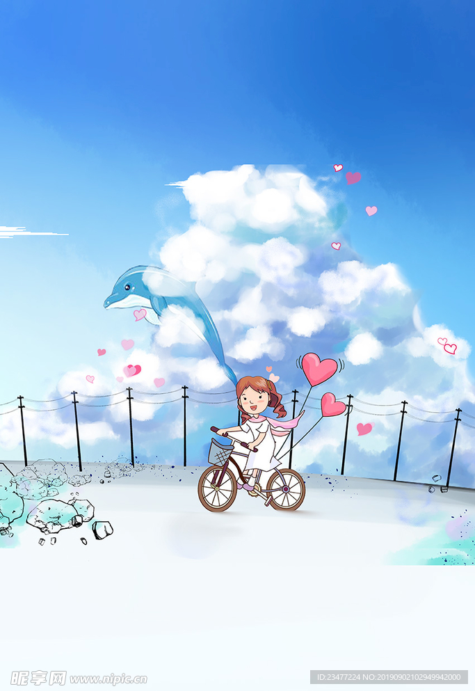 水彩插画图片