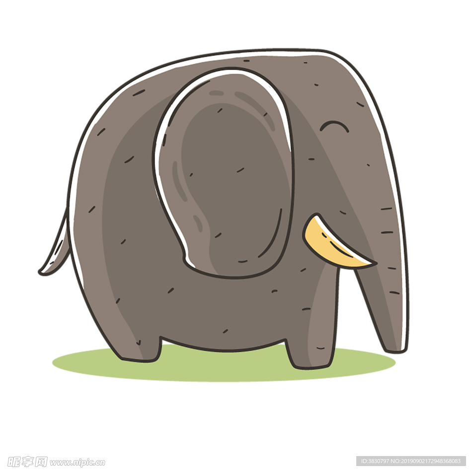 卡通大象 免扣 PNG 透明背