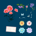 卡通花朵