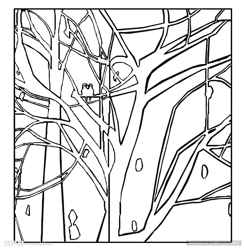 树纹 树木矢量图