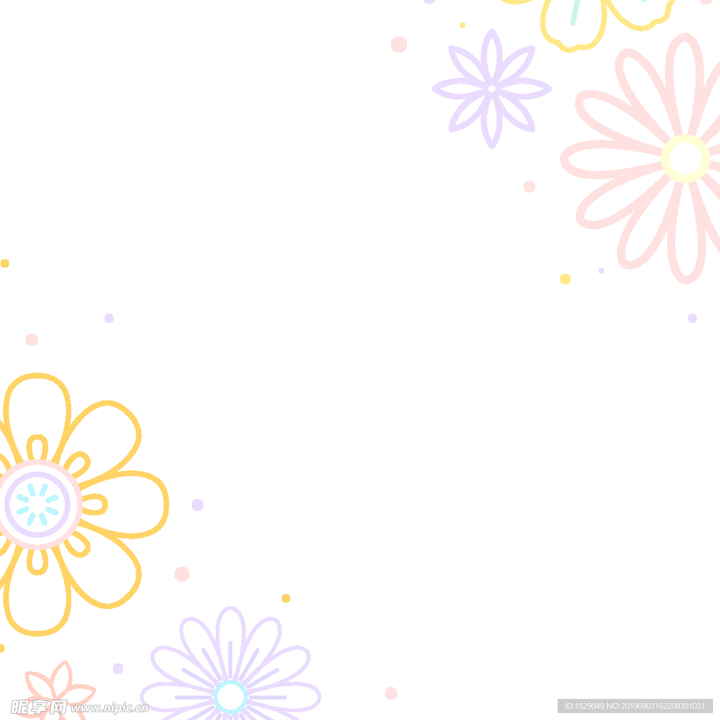 淡彩花朵底纹