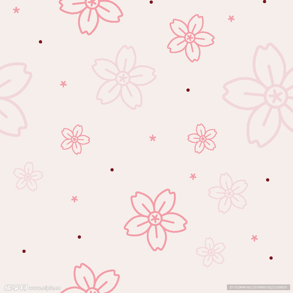淡彩花朵底纹
