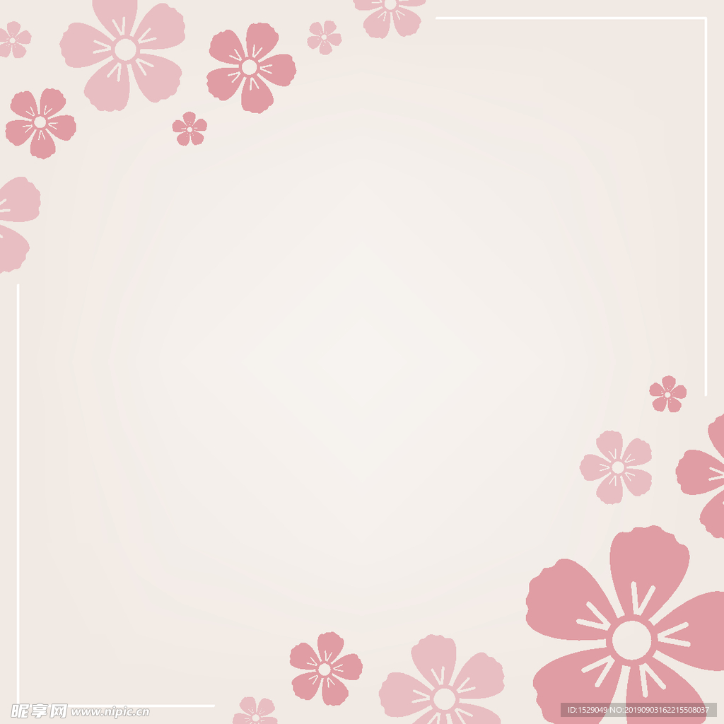 淡彩花朵底纹