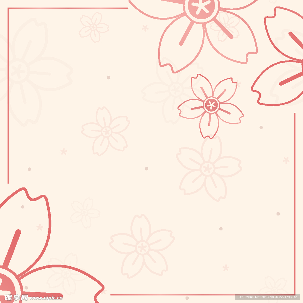 淡彩花朵底纹