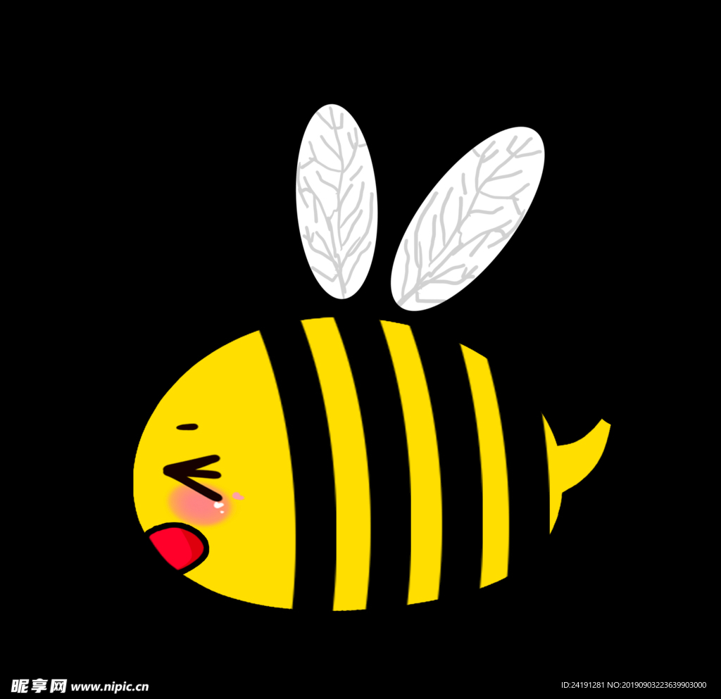 手绘卡通可爱小蜜蜂背景图案
