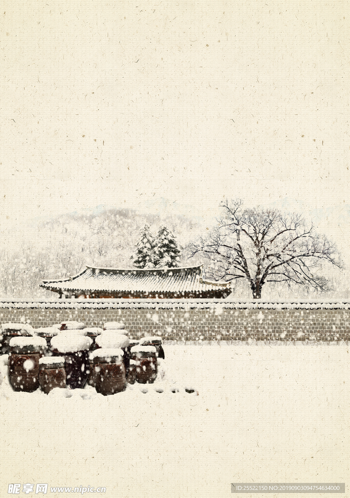 雪景工笔画