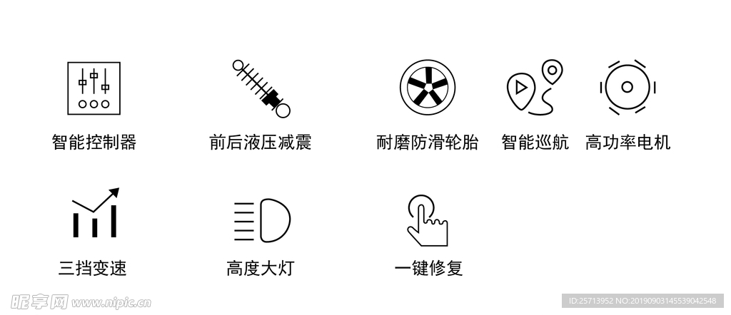 电动车卖点图标