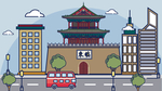 东镇建筑插画
