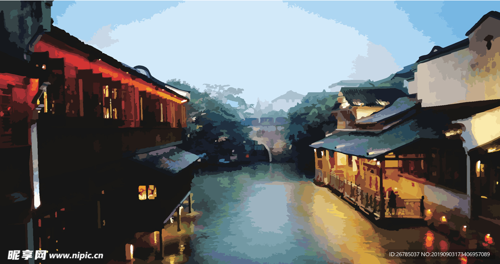 古建筑插画