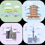城市图标元素画板创意