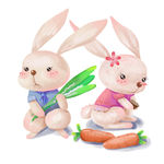 卡通可爱小兔子免扣背景图案