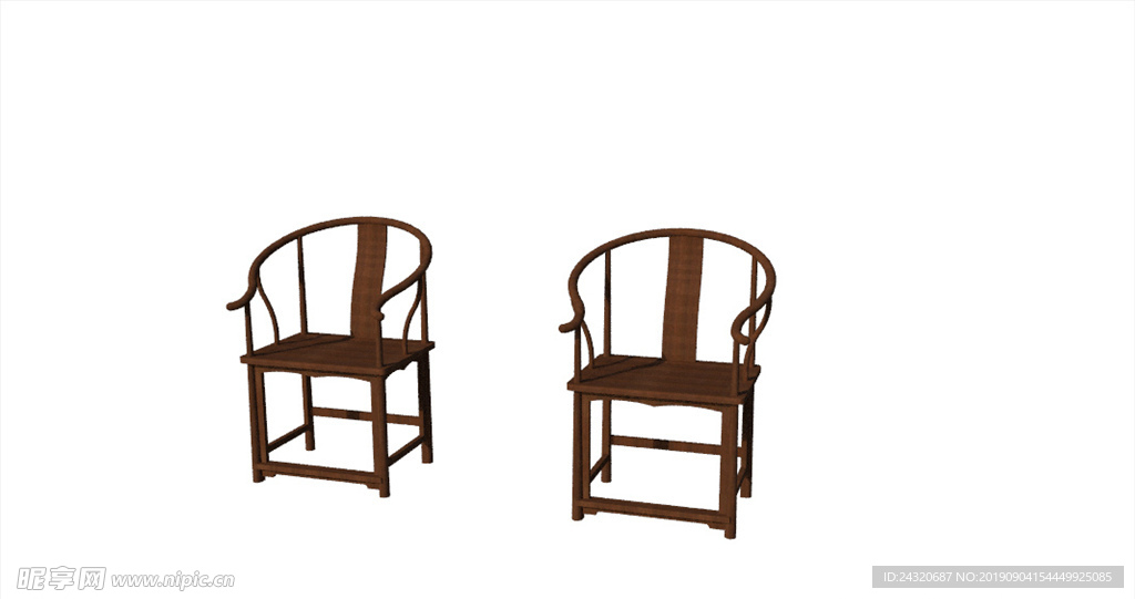 中式椅子太师椅子SU模型