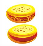 肉夹馍 饼干矢量图