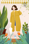 谷雨女神插画