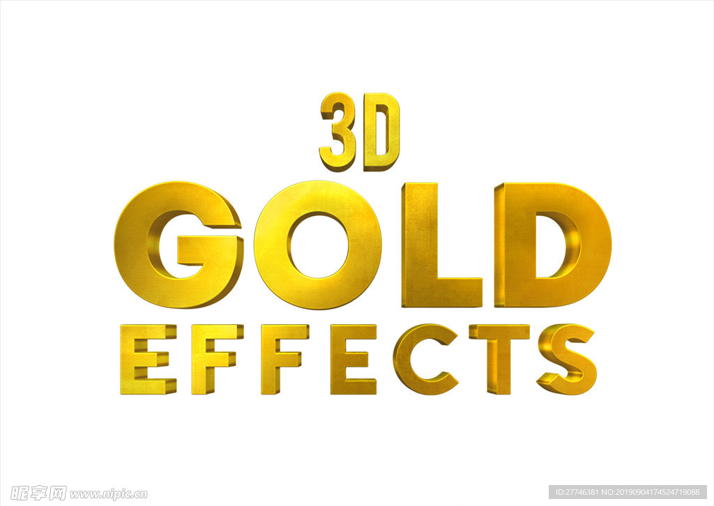 3D黄金特效字