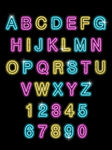 发光字母数字