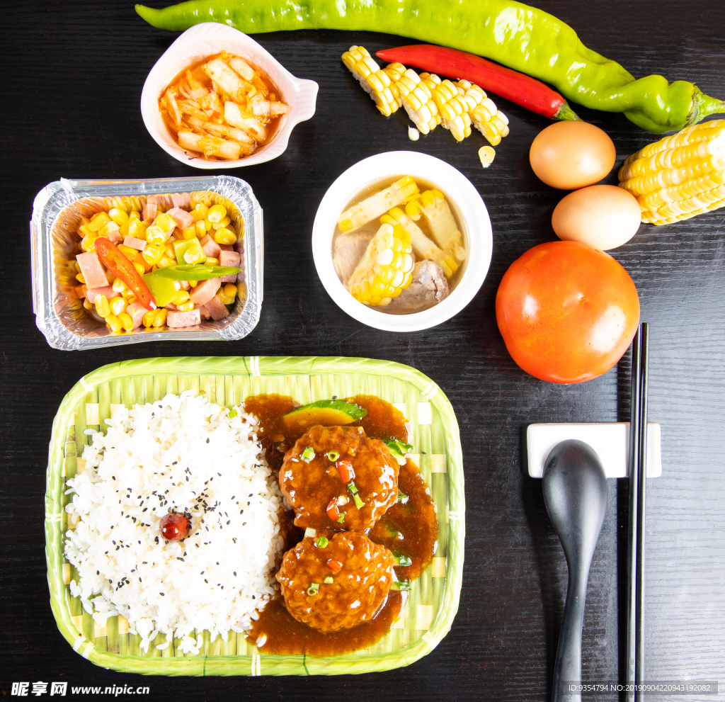 农家肉圆便当