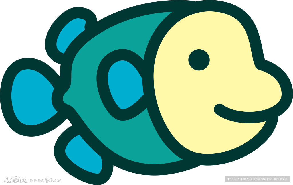 卡通海洋生物