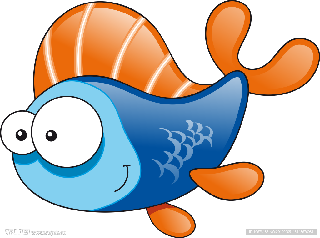 卡通海洋生物