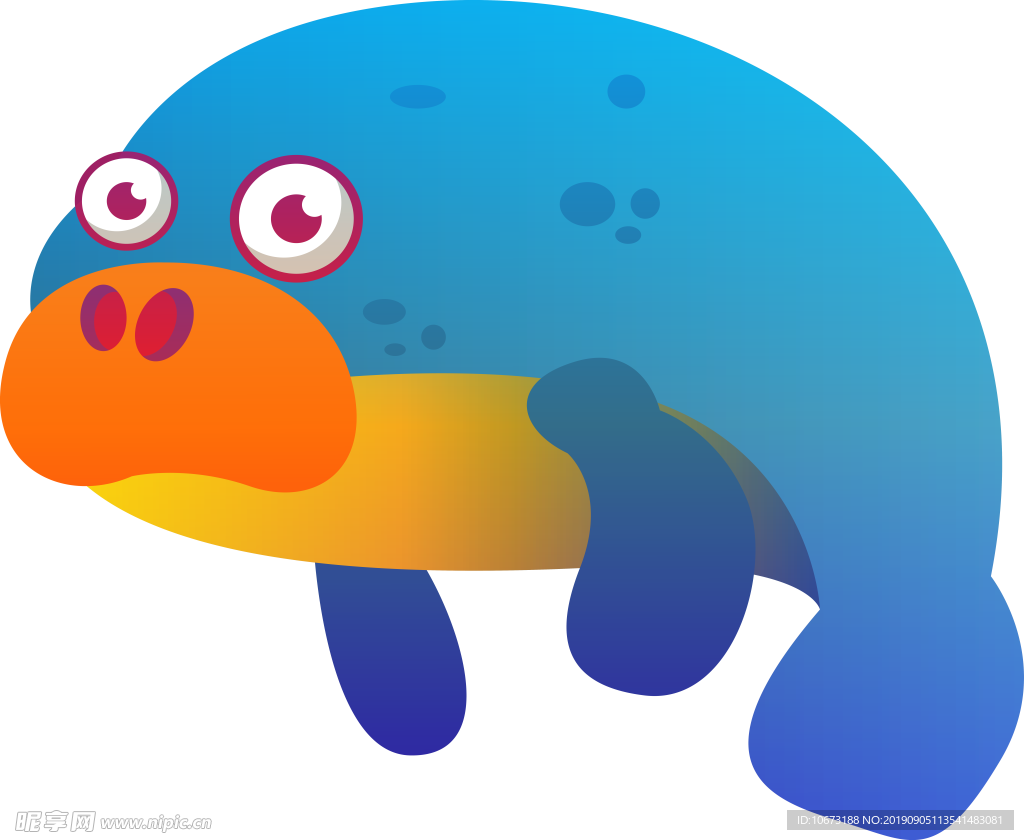 卡通海洋生物