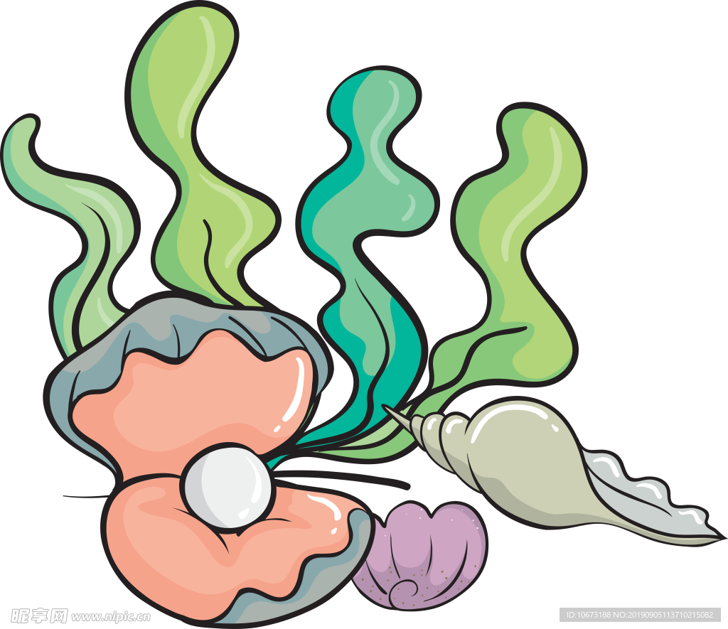 卡通海洋生物