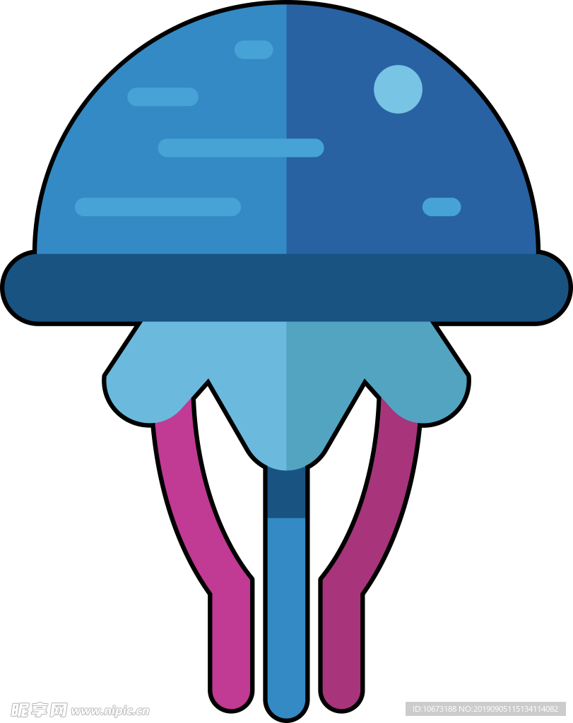 卡通海洋生物