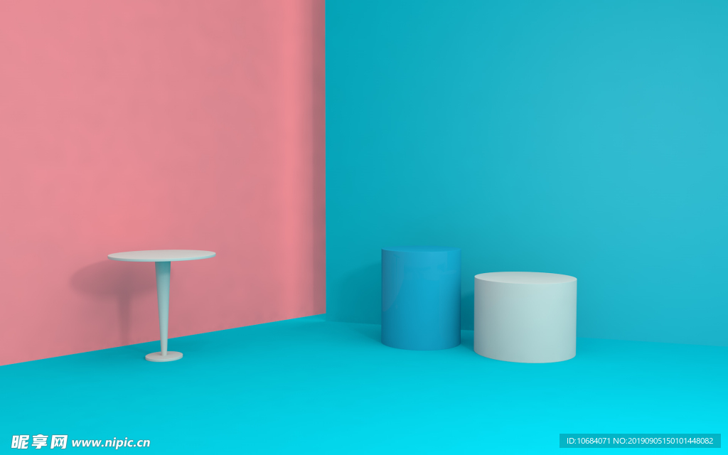 高清炫彩C4D立体空间背景图片