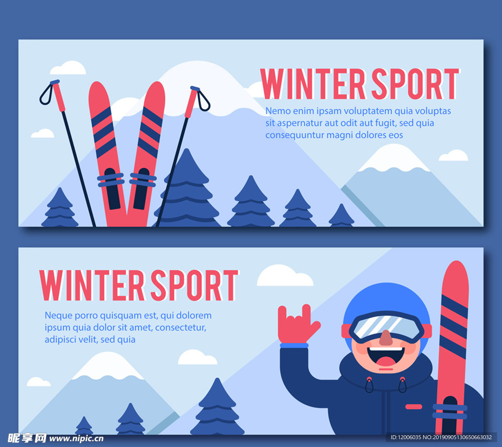 2款创意冬季运动banner