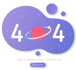 创意404页面太空中的星球