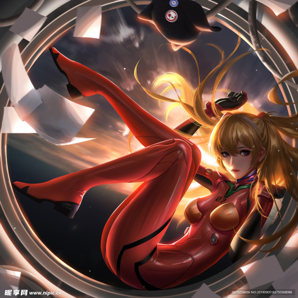 女孩卡通插画动漫人物