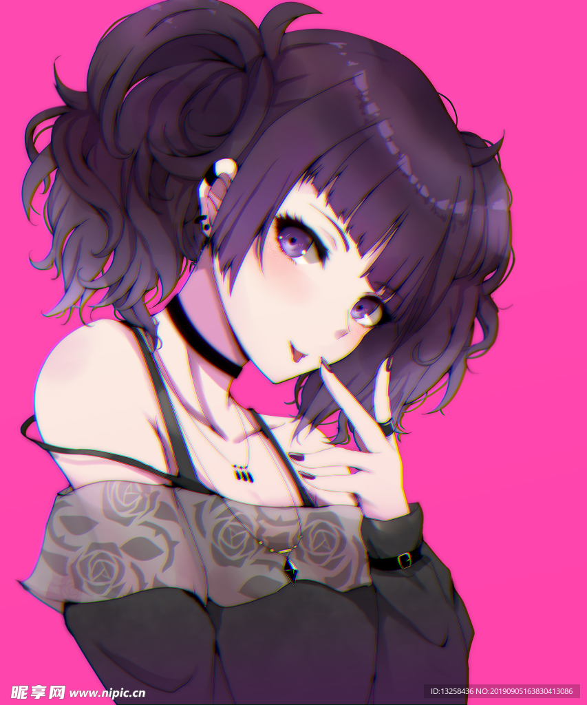 女孩卡通插画动漫人物