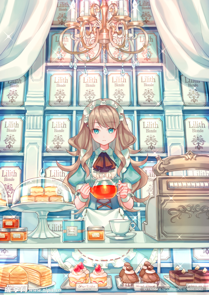 女孩卡通插画动漫人物