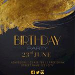 金漆生日邀请函