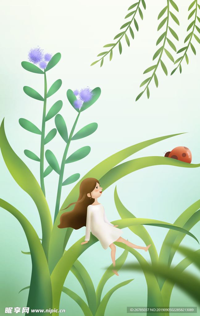24节气春分插画