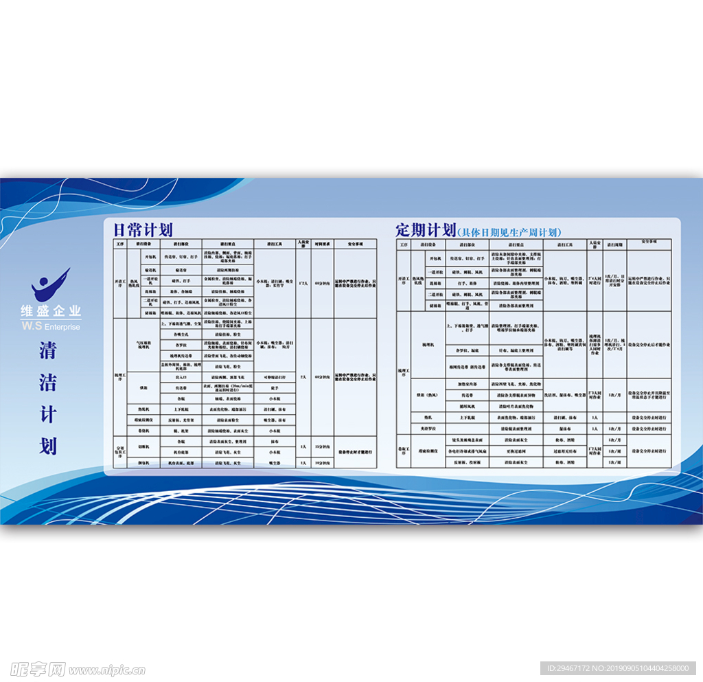 公司企业计划展板