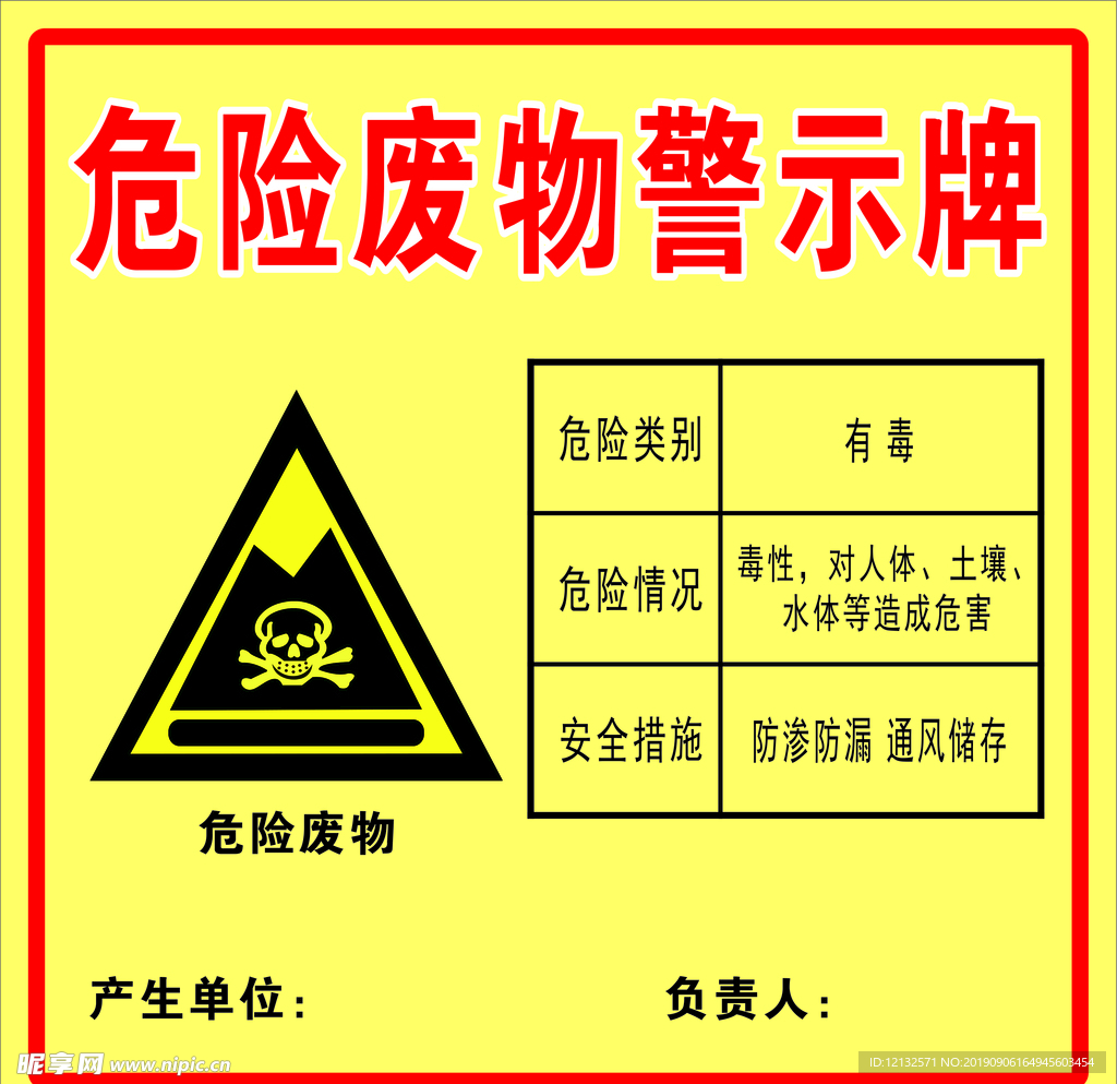 危险废物警示牌