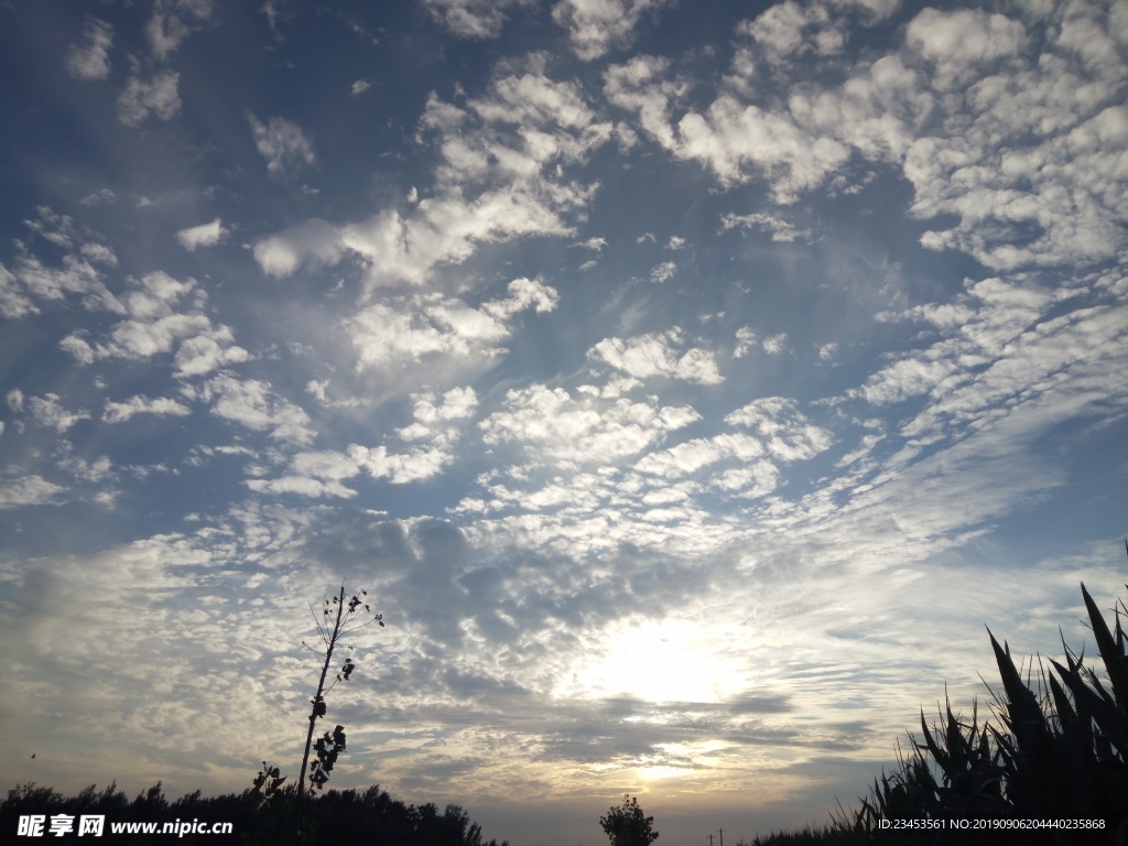 天空 夕阳